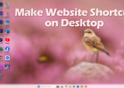 Make Website Shortcut On Desktop