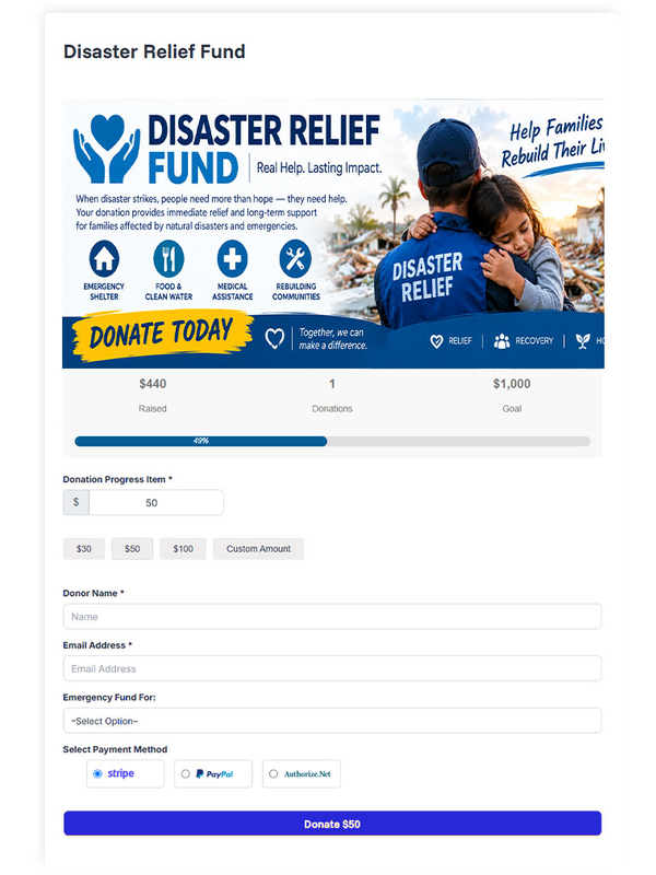 Donation Form Donation Form